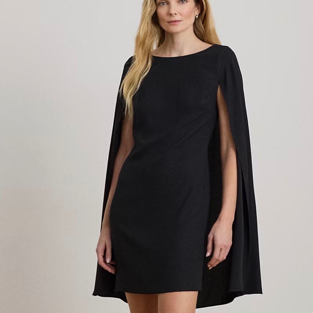 Ralph Lauren Cape Georgette Dress